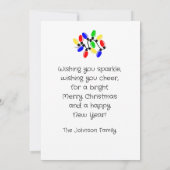 Cartes Pour Fêtes Annuelles Merry and Bright Plat (Dos)