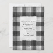 Cartes Pour Fêtes Annuelles Merry and Married Newlywed Photo Black White Plaid (Dos)