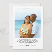 Cartes Pour Fêtes Annuelles Merry and Married Script Photo Christmas Newlyweds (Dos)