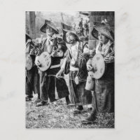 Merry Band of Musicians in Old Japan Vintage Music