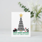 CARTES POUR FÊTES ANNUELLES MERRY BINARY CHRISTMAS (Debout devant)