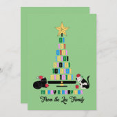 CARTES POUR FÊTES ANNUELLES MERRY BINARY CHRISTMAS (Devant / Derrière)