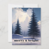 Cartes Pour Fêtes Annuelles Merry & Bright l Forest Blue Tree Business (Devant)