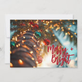 Cartes Pour Fêtes Annuelles Merry + Bright Palm Tree and Ornament Flat (Devant)