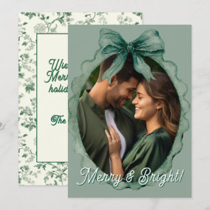 Cartes Pour Fêtes Annuelles Merry & Bright Photo Vacances de Noël