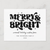 Cartes Pour Fêtes Annuelles Merry & Bright Retro (Devant)