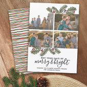 Cartes Pour Fêtes Annuelles Merry Bright Retro 4 photo Pine de Noël Branches