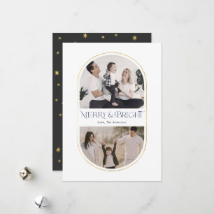 Cartes Pour Fêtes Annuelles Merry & Bright Simple Arche photos de famille de N