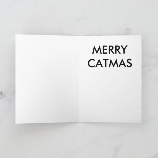 Cartes Pour Fêtes Annuelles Merry CatMas (Intérieur)