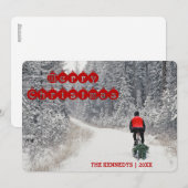 Cartes Pour Fêtes Annuelles Merry Christmas (Devant / Derrière)