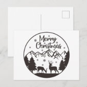 Cartes Pour Fêtes Annuelles Merry Christmas (Devant / Derrière)