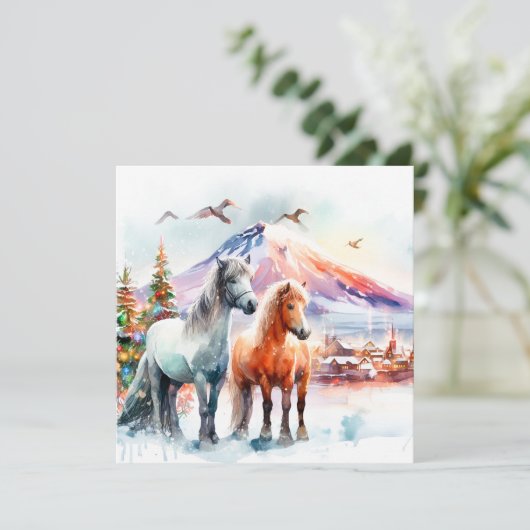 Cartes Pour Fêtes Annuelles Merry Christmas (Debout devant)