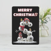 Cartes Pour Fêtes Annuelles Merry CHristmas (Debout devant)