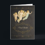 Cartes Pour Fêtes Annuelles Merry Christmas à Slovenian, Chalkboard effect<br><div class="desc">Traduction : "Merry Christmas" à Slovenian. This stylish and trendy (Chalkboard effect) Christmas card feobjets vintage angels (courtesy Graphicfairy) on a vintage inspecred grungy chalkboard with eroded text and swirls. You can edit text inside card. Custom requests welcome.</div>