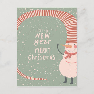 Cartes Pour Fêtes Annuelles Merry Christmas and A Happy New Year Cartoon