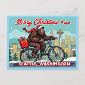 Cartes Pour Fêtes Annuelles Merry Christmas Bigfoot From Seattle Washington