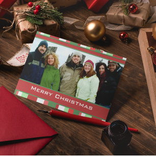 Cartes Pour Fêtes Annuelles Merry Christmas Card With Your Photo