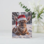 Cartes Pour Fêtes Annuelles Merry Christmas Deer (Debout devant)