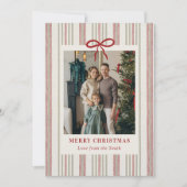 Cartes Pour Fêtes Annuelles Merry Christmas Elegant Bow Photo Holiday Card (Devant)