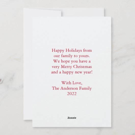 Cartes Pour Fêtes Annuelles Merry Christmas Élégante Végétation de Baies à l'A (Dos)