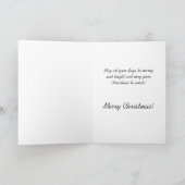 Cartes Pour Fêtes Annuelles Merry Christmas Emerald White Snowflake Minimalist (Intérieur)
