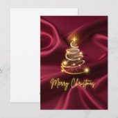 Cartes Pour Fêtes Annuelles merry Christmas Flat Holiday Card (Devant / Derrière)