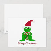 Cartes Pour Fêtes Annuelles Merry Christmas Frog (Devant / Derrière)