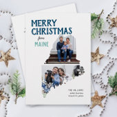 Cartes Pour Fêtes Annuelles Merry Christmas from Maine Two Photo