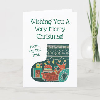 Cartes Pour Fêtes Annuelles Merry Christmas from My Fox Hole!