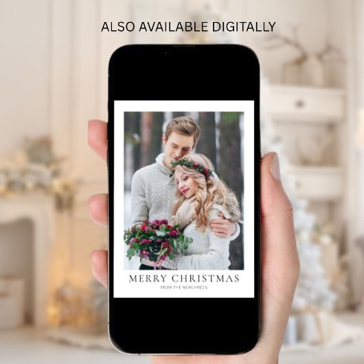 Cartes Pour Fêtes Annuelles Merry Christmas from Newlyweds 2 Photos