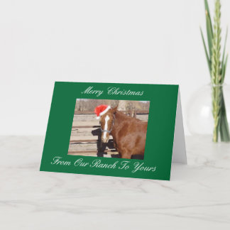Cartes Pour Fêtes Annuelles Merry Christmas, From Our Ranch  To Yours