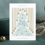 Cartes Pour Fêtes Annuelles Merry Christmas | Happy New Year Pastel Tree<br><div class="desc">This Merry Christmas | Happy New Year Festive Tree Holiday Card - has it all,  you can swop out one of the image for a PHOTO if need be!!</div>