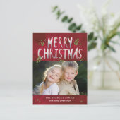 Cartes Pour Fêtes Annuelles Merry Christmas Holiday (Debout devant)