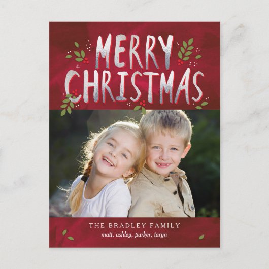 Cartes Pour Fêtes Annuelles Merry Christmas Holiday (Devant)