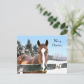 Cartes Pour Fêtes Annuelles Merry Christmas horse (Debout devant)