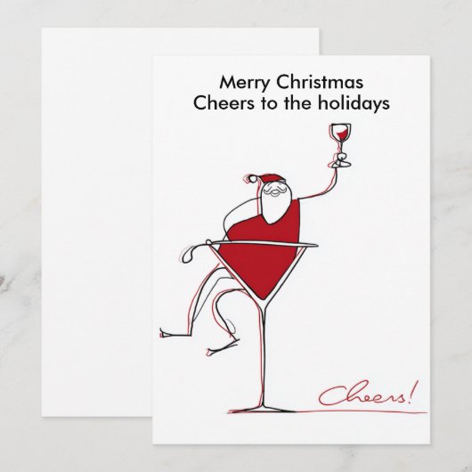Cartes Pour Fêtes Annuelles Merry Christmas Humor Santa | Holidays greeting  (Devant / Derrière)