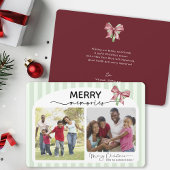 Cartes Pour Fêtes Annuelles Merry Christmas Memories Bow Photo