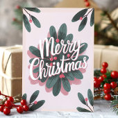 Cartes Pour Fêtes Annuelles Merry Christmas Mistletoe