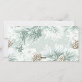 Cartes Pour Fêtes Annuelles Merry Christmas Modern Pineneedle 3 Photo Collage (Dos)