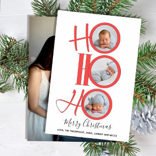 Cartes Pour Fêtes Annuelles Merry Christmas Modern Santa Cute Typografy