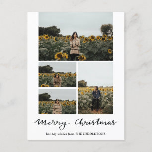 Cartes Pour Fêtes Annuelles Merry Christmas Modern Script Photo Holiday