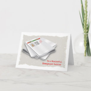 Cartes Pour Fêtes Annuelles Merry Christmas, Newspaper Carrier