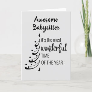 CARTES POUR FÊTES ANNUELLES MERRY CHRISTMAS **NOTRE BABYSITTER INCROYABLE**