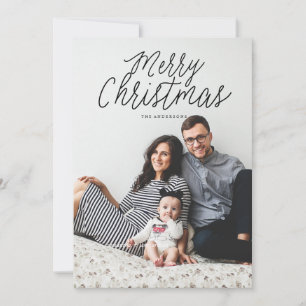 Cartes Pour Fêtes Annuelles MERRY CHRISTMAS photo christmas greeting card
