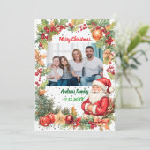 Cartes Pour Fêtes Annuelles Merry Christmas Pineneedle Photo (Debout devant)