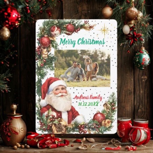 Cartes Pour Fêtes Annuelles Merry Christmas Pineneedle Photo