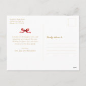 Cartes Pour Fêtes Annuelles Merry Christmas Red Bow (Dos)