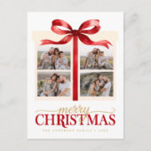 Cartes Pour Fêtes Annuelles Merry Christmas Red Bow (Devant)