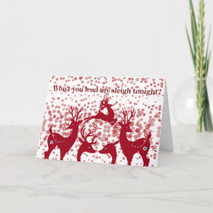 Cartes Pour Fêtes Annuelles Merry Christmas Reindeer Snowflake Citation person