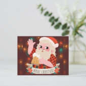 Cartes Pour Fêtes Annuelles Merry Christmas Santa Claus (Debout devant)